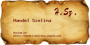 Handel Szelina névjegykártya